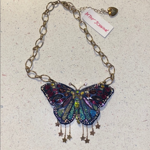 Betsey Johnson Butterfly Necklace 